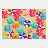 Sonnenschirme am Sandstrand Geschenkpapier Set (Vorderseite 2)