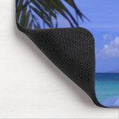 Sonnenschirme am Strand, St. Maarten, Karibik Mousepad (Ecke)