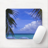 Sonnenschirme am Strand, St. Maarten, Karibik Mousepad (Mit Mouse)