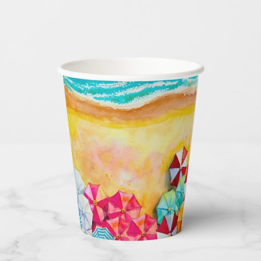 Sonnenschirme Pappbecher (Rückseite)