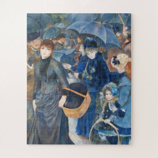 Sonnenschirme, Pierre Auguste Renoir Art Puzzle (Vertikal)