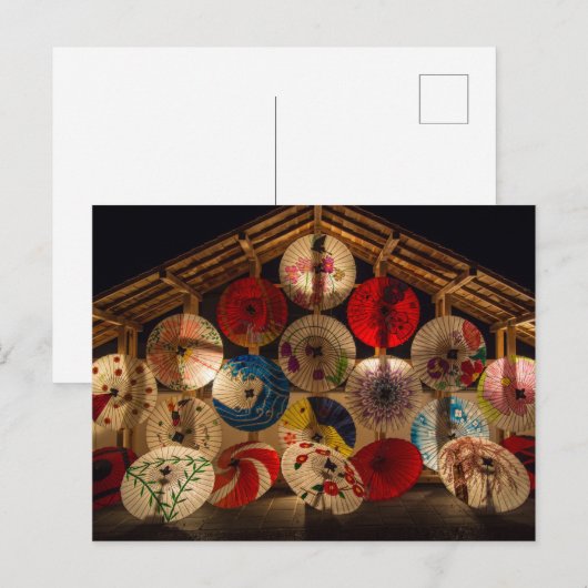 Sonnenschirme Postkarte (Vorne/Hinten)