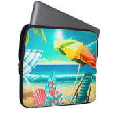 Sonnenschirme, Surfbretter und Baum Laptopschutzhülle (Vorne Rechts)