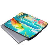 Sonnenschirme, Surfbretter und Baum Laptopschutzhülle (Vorne Knopf)