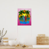 Sonnenschirme und Surfbretter Poster (Küche)