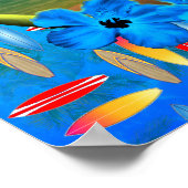 Sonnenschirme und Surfbretter Poster (Ecke)