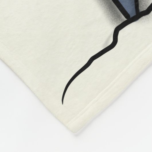 Sonnenschlafhai und Fischerei Cartoon Fleecedecke (Ecke)