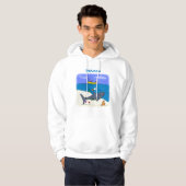 Sonnenschlafhai und Fischerei Cartoon Hoodie (Vorne ganz)