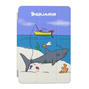 Sonnenschlafhai und Fischerei Cartoon iPad Mini Hülle