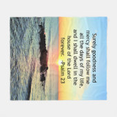 SONNENSCHLAG AUF DEM OCEAN-23. PSALM-FOTO FLEECEDECKE (Vorderseite (Horizontal))