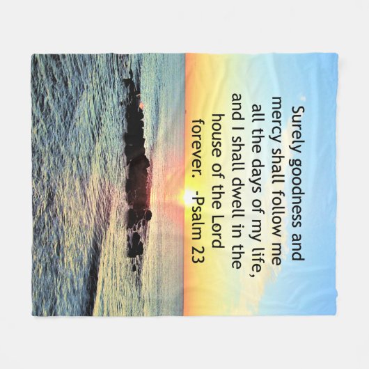 SONNENSCHLAG AUF DEM OCEAN-23. PSALM-FOTO FLEECEDECKE (Vorderseite (Horizontal))