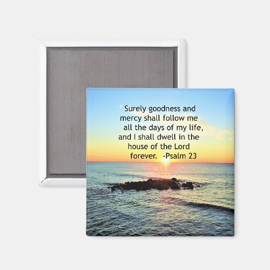 SONNENSCHLAG AUF DEM OCEAN-23. PSALM-FOTO MAGNET (Vorderseite/Rückseite)