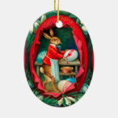 SONNENSCHNEE MIT RABBIT-SCHMERZEN OSTEREIER KERAMIK ORNAMENT (Hinten)