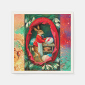 SONNENSCHNEE MIT RABBIT-SCHMERZEN OSTEREIER SERVIETTE (Vorderseite)