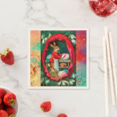 SONNENSCHNEE MIT RABBIT-SCHMERZEN OSTEREIER SERVIETTE (Beispiel)