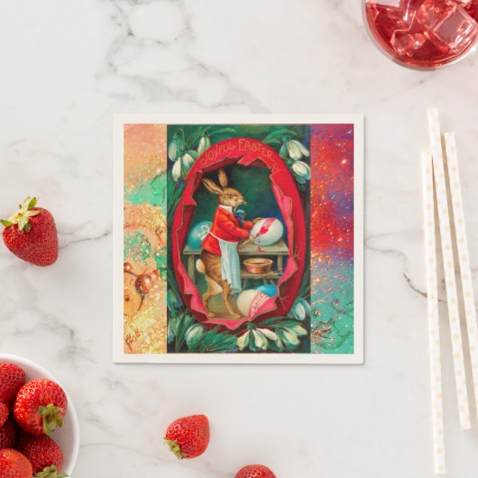 SONNENSCHNEE MIT RABBIT-SCHMERZEN OSTEREIER SERVIETTE (Beispiel)