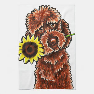 Sonnenschokolade Labradoodle Off-Leash Art™ Handtuch