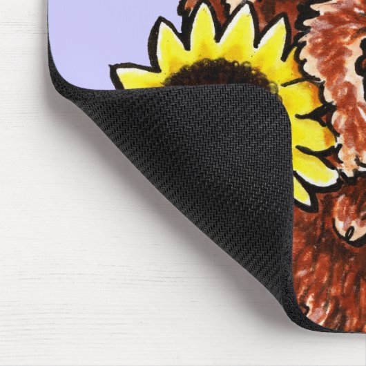 Sonnenschokolade Labradoodle Off-Leash Art™ Mousepad (Ecke)