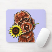 Sonnenschokolade Labradoodle Off-Leash Art™ Mousepad (Mit Mouse)