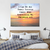 SONNENSCHREIBEN AUF DEN OZEANER PHILIPPIANS 4:13 S LEINWANDDRUCK (Insitu (Schlafzimmer))