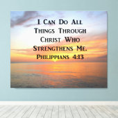 SONNENSCHREIBEN AUF DEN OZEANER PHILIPPIANS 4:13 S LEINWANDDRUCK (Insitu (Holzboden))