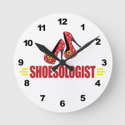 Sonnenschuhe Runde Wanduhr (Vorderseite)