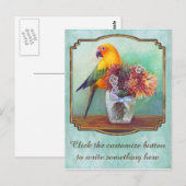 Sonnenschutz und Blume Postkarte (Vorne/Hinten)