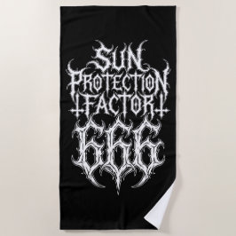 Sonnenschutzfaktor 666 Metall-Logo Strandtuch