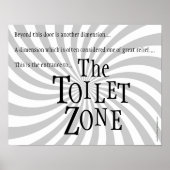 Sonnenschutzgitter: "Die Toilettenzone" Poster (Vorne)