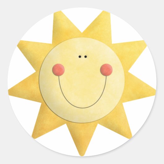 Sonnenschutzmittel Runder Aufkleber (Vorderseite)