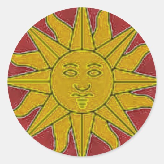 Sonnenschutzmittel Runder Aufkleber (Vorderseite)