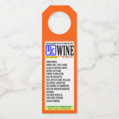 Sonnenschutzmittel Weinetikett Flaschenanhänger (Vorderseite)