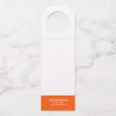 Sonnenschutzmittel Weinetikett Flaschenanhänger (Rückseite)