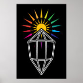 Sonnenschutzprisma geometrischer Kristall Poster (Vorne)