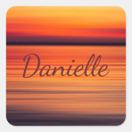 Sonnenschutzstreifen III-Aufkleber Quadratischer Aufkleber