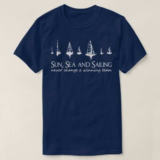 Sonnensee und Segeln T-Shirt (Design vorne)