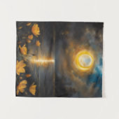 Sonnenseeanstrich mit Blume Wandteppich (Vorderseite (Horizontal))