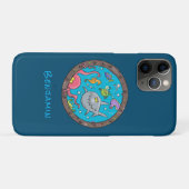 Sonnenseebewohner unter Wasser Cartoon 2 Case-Mate iPhone Hülle (Rückseite (Horizontal))