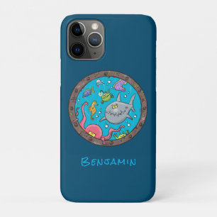 Sonnenseebewohner unter Wasser Cartoon 2 Case-Mate iPhone Hülle