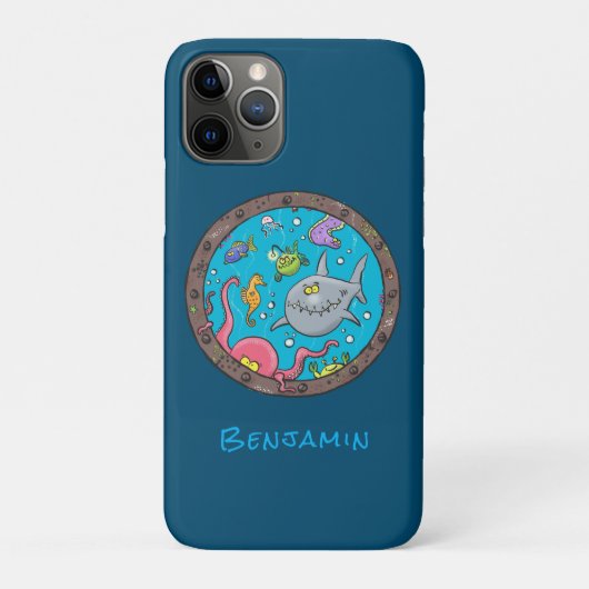 Sonnenseebewohner unter Wasser Cartoon 2 Case-Mate iPhone Hülle (Rückseite)