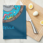 Sonnenseebewohner unter Wasser Cartoon 2 Geschirrtuch (Viertel Falte)