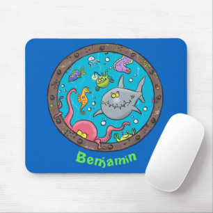 Sonnenseebewohner unter Wasser Cartoon 2 Mousepad