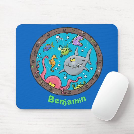 Sonnenseebewohner unter Wasser Cartoon 2 Mousepad (Mit Mouse)
