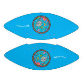 Sonnenseebewohner unter Wasser zeichnend Cartoon Football (Paneele)