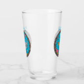 Sonnenseebewohner unter Wasser zeichnend Cartoon Glas (Links)