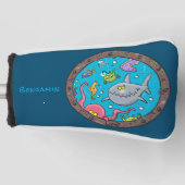 Sonnenseebewohner unter Wasser zeichnend Cartoon Golf Headcover (Vorderseite)