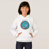 Sonnenseebewohner unter Wasser zeichnend Cartoon Hoodie (Vorne ganz)