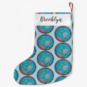 Sonnenseebewohner unter Wasser zeichnend Cartoon Kleiner Weihnachtsstrumpf (Rückseite)