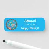 Sonnenseebewohner unter Wasser zeichnend Cartoon Namensschild (Beispiel)