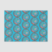 Sonnenseebewohner unter Wasser zeichnend Cartoon Seidenpapier (Vorderseite)